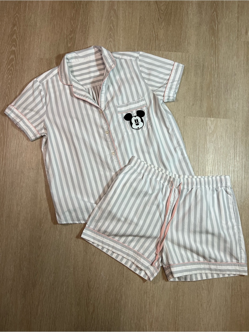 Disney Striped Mickey Mouse Short Pajama Set